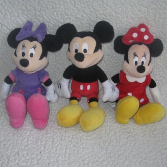 Disney Mickey and Minnie Mouse Stuffed Animals - Picture 1 of 1